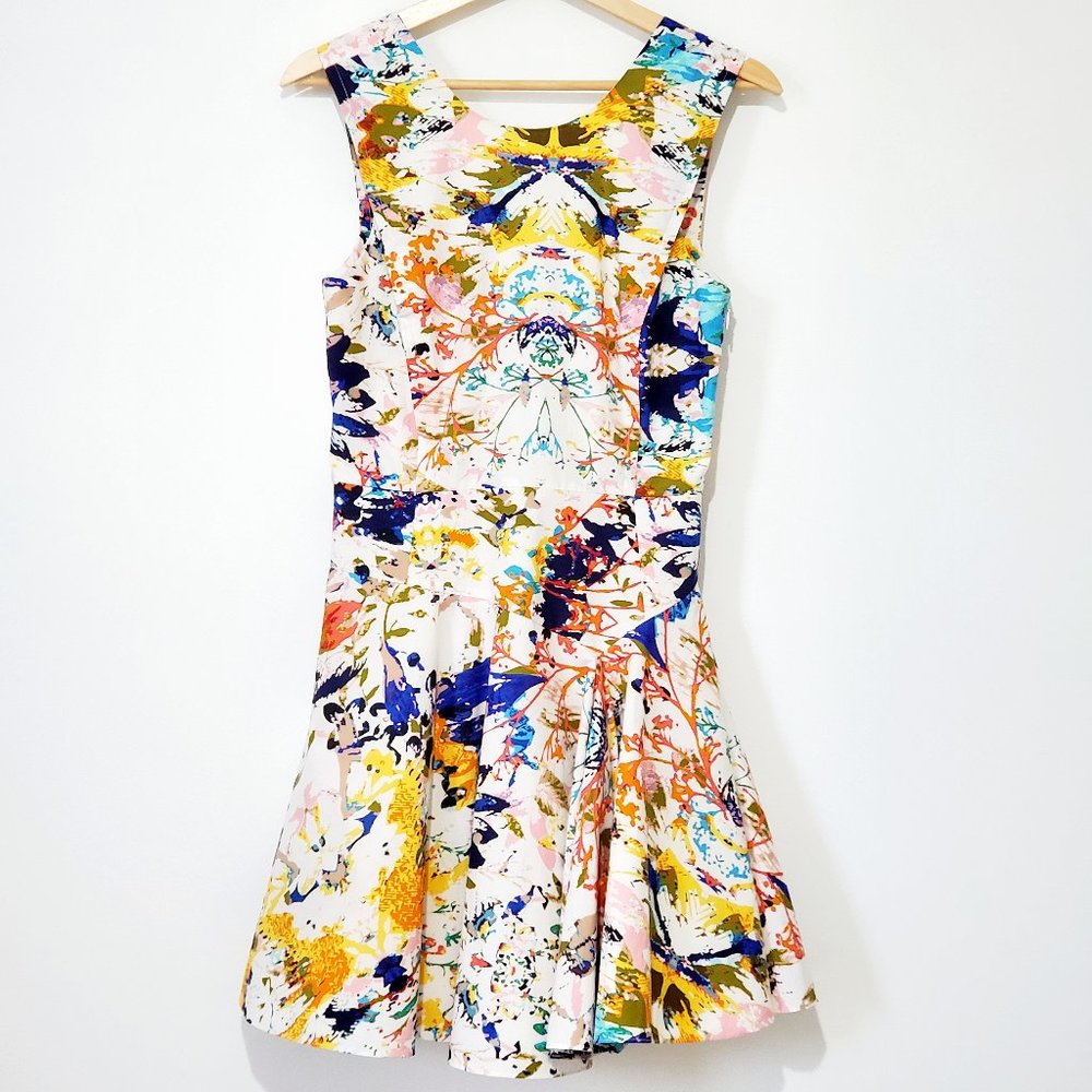 Rebecca Minkoff Abstract Flare Dress Sz 4
